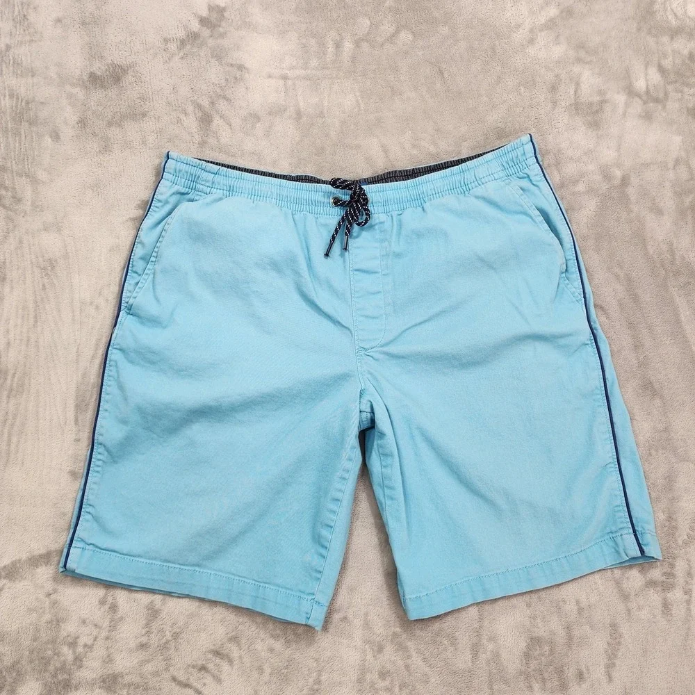 The Foundry Supply Co Shorts Young Mens XLT‎ Blue Chino Drawstring Casual Summer